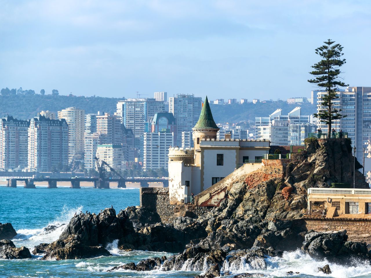 Chile, kurort Vina del Mar z Zamkiem Wulff